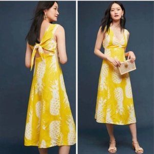 Anthropologie Pineapple Midi Dress